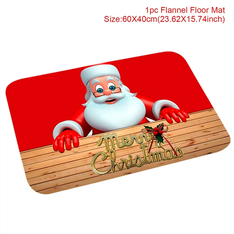 Xmas carpet12 Рождественский фланелевый ковер с Санта-Клаусом, рождественские украшения для дома, Рождественский, рождественский подарок, новогодний декор - Цвет: Xmas carpet12