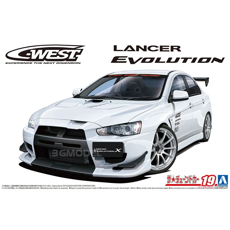 

Сборная модель автомобиля AOSHIMA Mitsubishi C-West, CZ4A, Lancer, сборная пластиковая модель автомобиля для самостоятельной сборки, 1/24 г., #05897