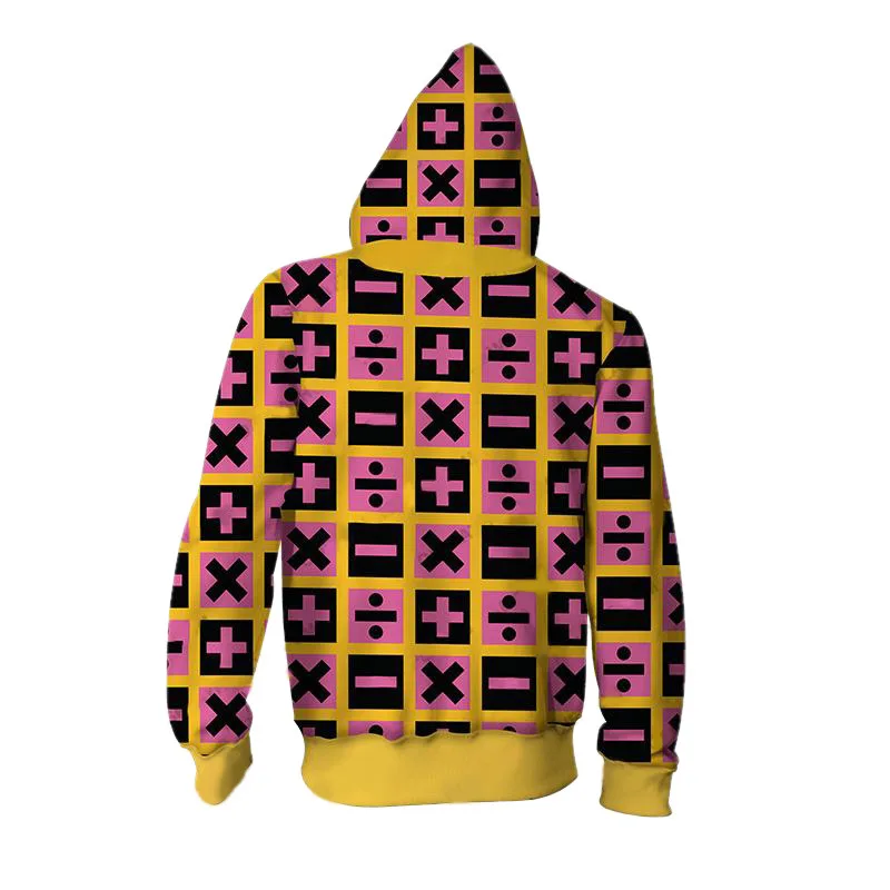 Толстовки с капюшоном длинным рукавом для мужчин и женщин аниме Джоджо