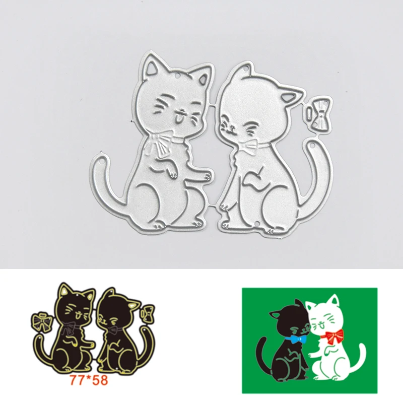 Кот любовник брак трафареты для пресс формы изготовления карт декоративные