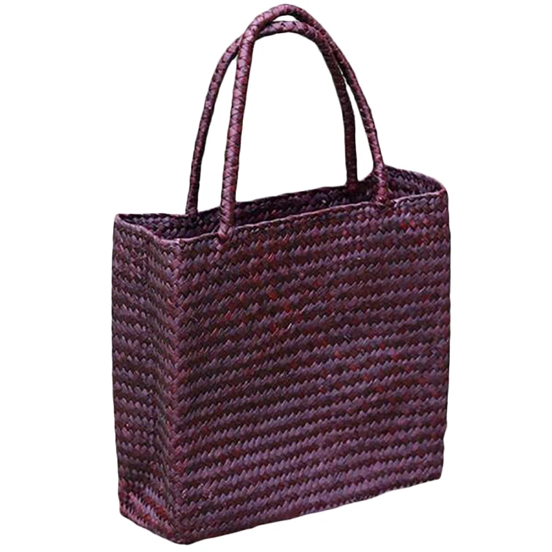 Плетеная соломенная сумка из ротанга цветочная корзина для хранения женская