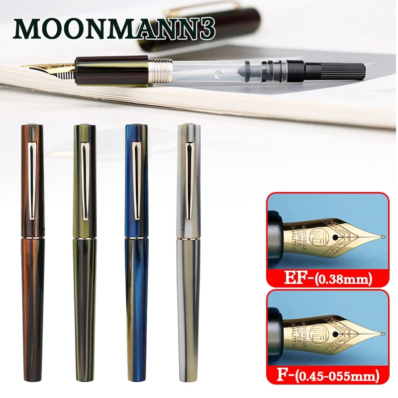 Авторучка MOONMAN N3 целлюлоидная акриловая в полоску Iraurita EF/F перьевая ручка для студентов, офиса, практичные принадлежности, ручки для письма, подарки