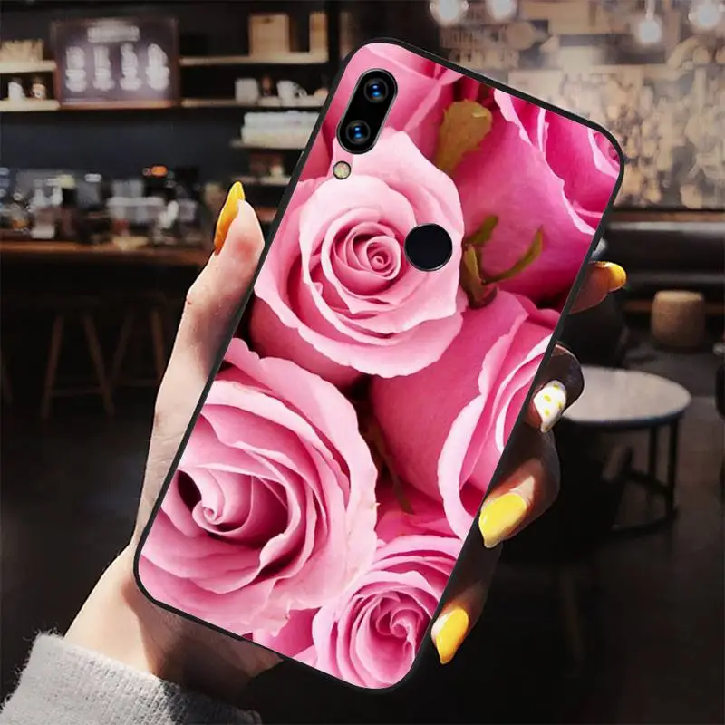 

Pink roses flower Phone Case For Xiaomi Redmi note 4 4X 8T 9 9s 10 K20 K30 cc9 9t pro lite max