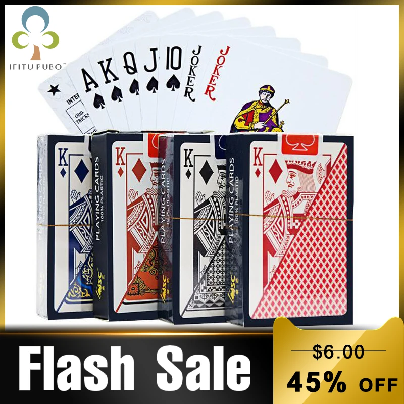 Карты для покера из ПВХ водонепроницаемый Техасский Холдем игральные карты