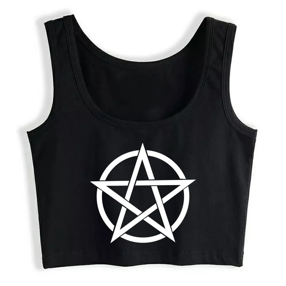 

Crop Top Women Pentagram Harajuku Tank Top Women Comic Women Clothes