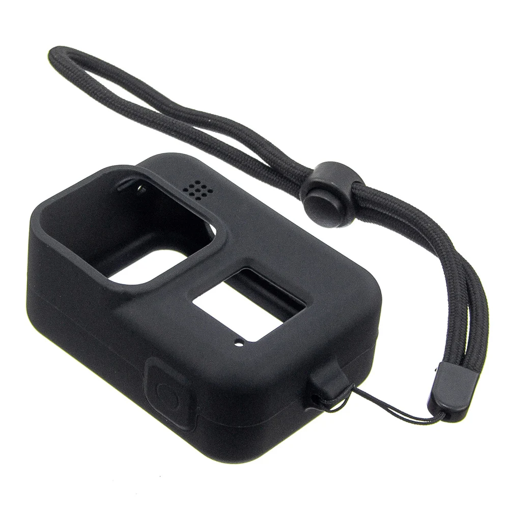

Silicone Protective Case Protector + Wrist Lanyard Action Camera Sleeve Cap Cover for GoPro Hero 8 Black Camera Accessories