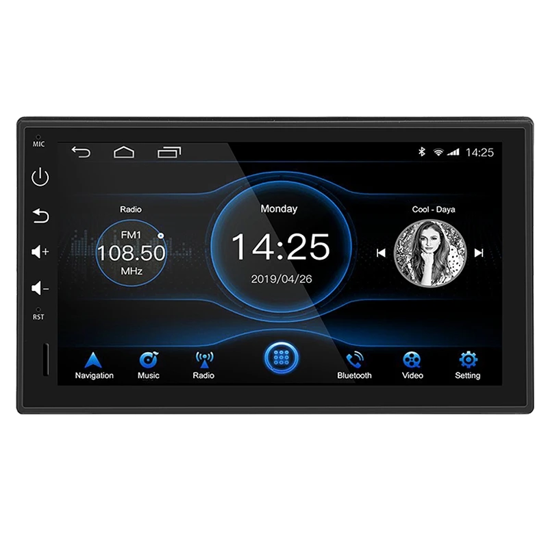 1Din 7 дюймов Android 8,1 Восьмиядерный автомобильный стерео радио емкостный пресс-экран 4G+ 32G gps навигация Bluetooth USB SD плеер