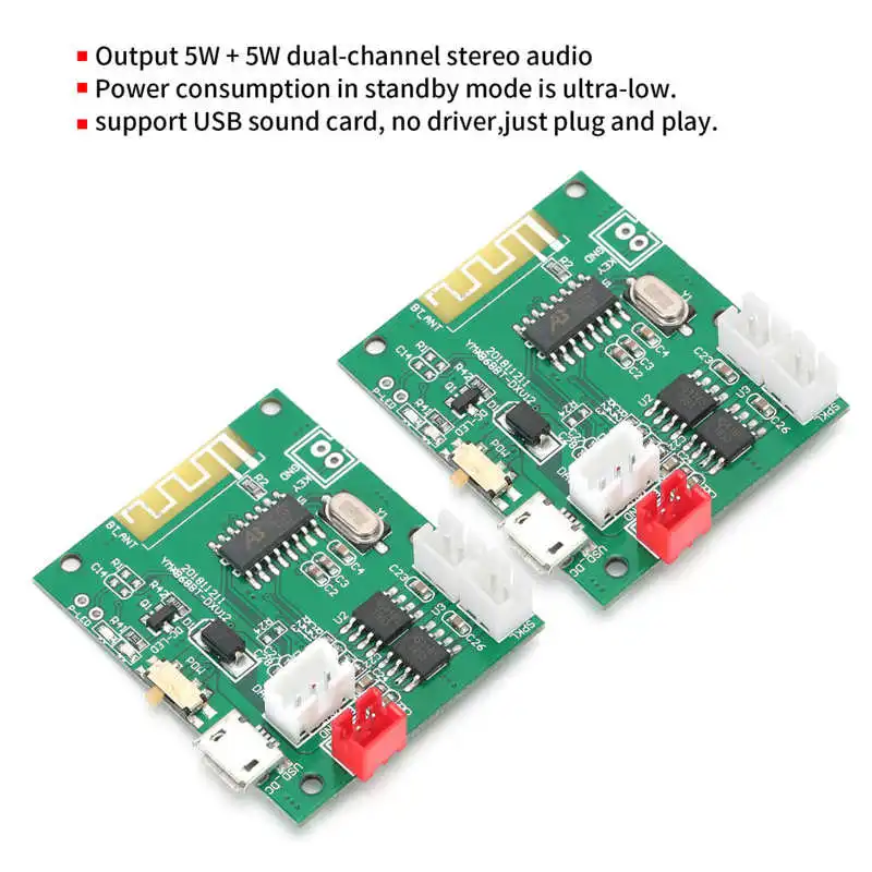 

1 Pair Power Amp Module Amplifier Board Audio Stereo Sound Speaker for Bluetooth 5.0 TWS 3.7-5V For Bluetooth Module Board