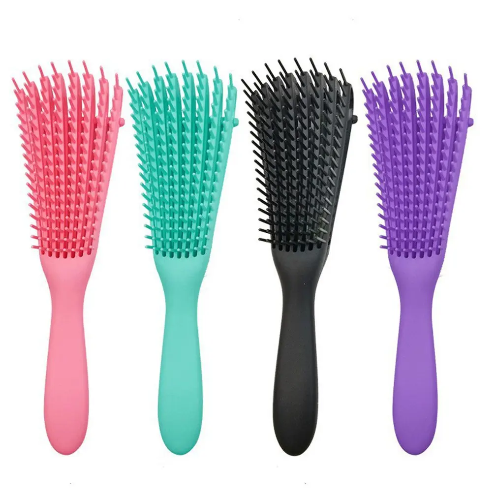 

1Pc Massage Hair Brush Detangling Wet Portable Hair Comb For Curly Wet Dry Oil Thick Hair Ergonomic Design Tangle Comb For Home