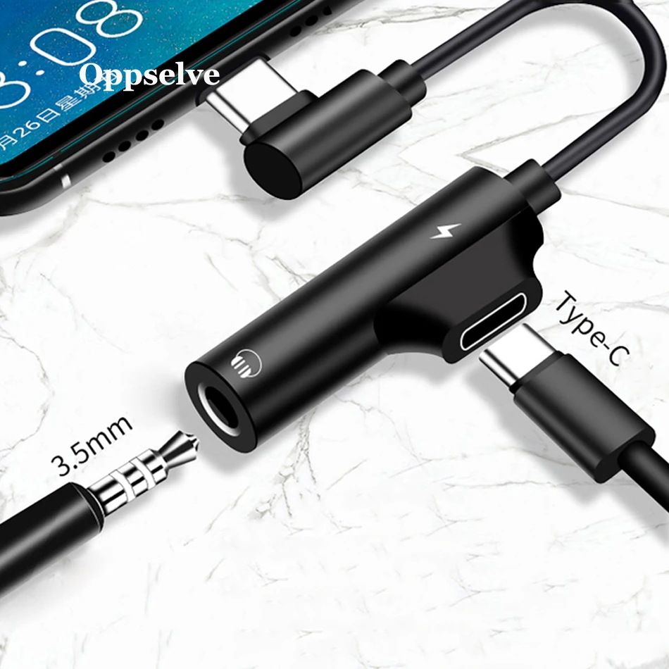 Кабель разветвитель Oppselve с Usb Type C на аудиоразъем 3 5 мм Aux 5|Кабели для мобильных