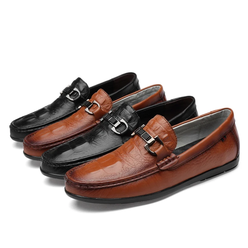 Men Shoes Loafers Real Leather Male Slip on Classic High Quality Luxury Light Business Driving Lofer Man | Обувь