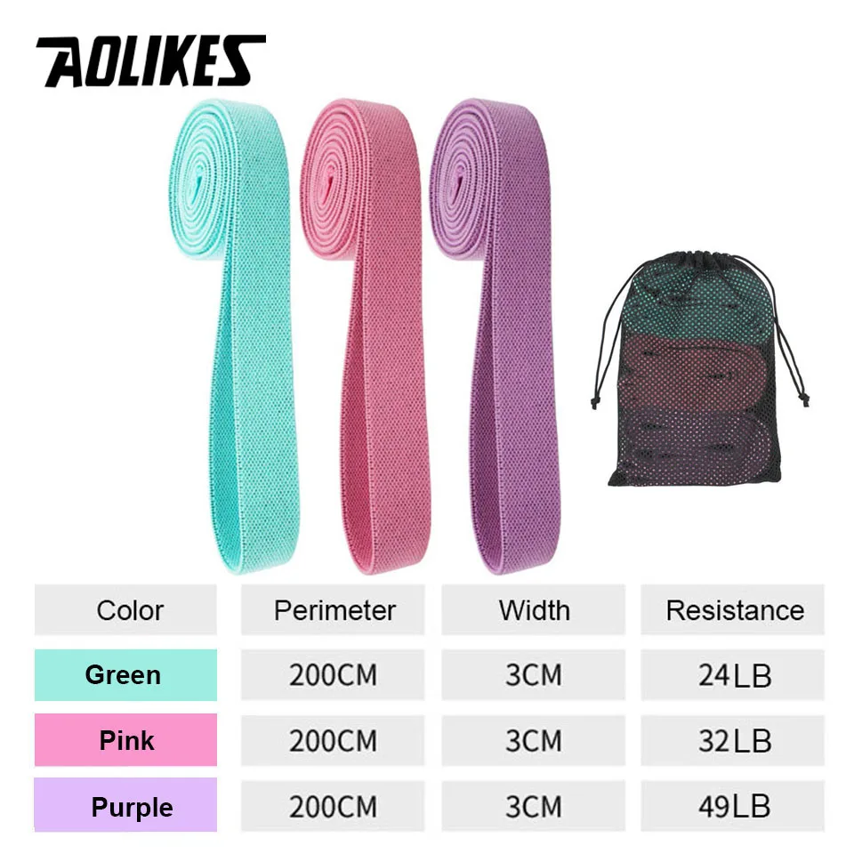 Эластичная лента AOLIKES для занятий спортом прочная плетеная эластичная йогой и
