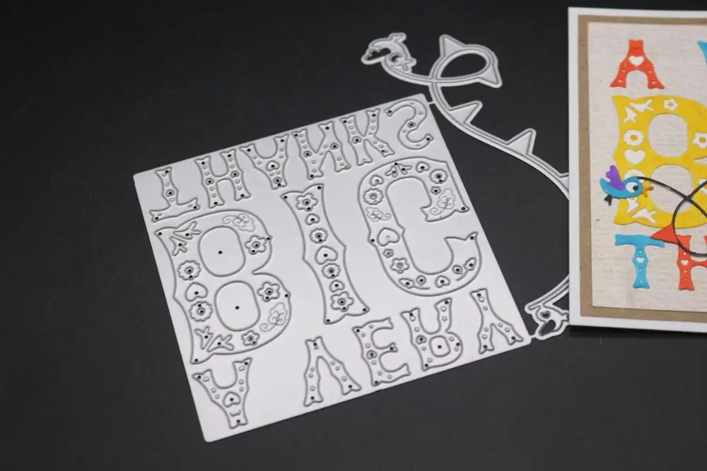 Спасибо вам большое металлический Трафаретный вырубной штамп кроя поделочная