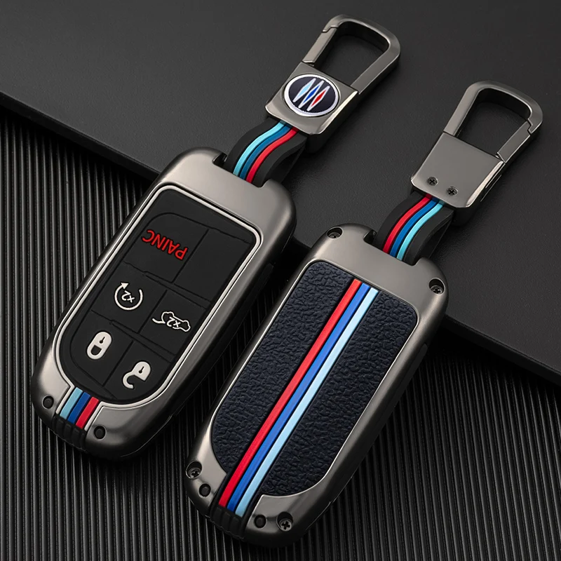 

Zinc alloy Car Key Case Protection Key Cover Accessories for Jeep WK2 KL BU MP Dodge Chrysler 200 300C