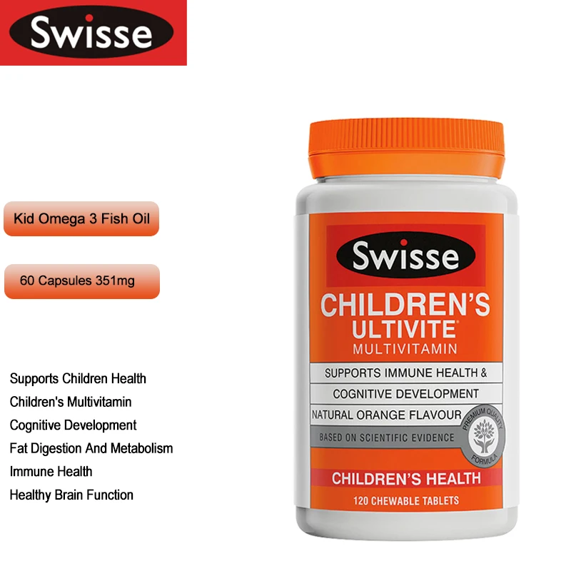 

Original Australia Swisse Great Tasting Multivitamins 120 Tablets for Children Support Immune Health Cognitive Development