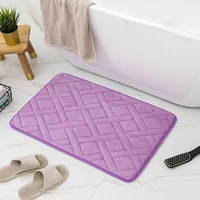 Soft Rebound Bathroom Mat Set Bath Carpet Coral Fleece Toilet Rugs Floor Mat Bathroom Kitchen Bedroom Lavaroty Room Non-slip Rug
