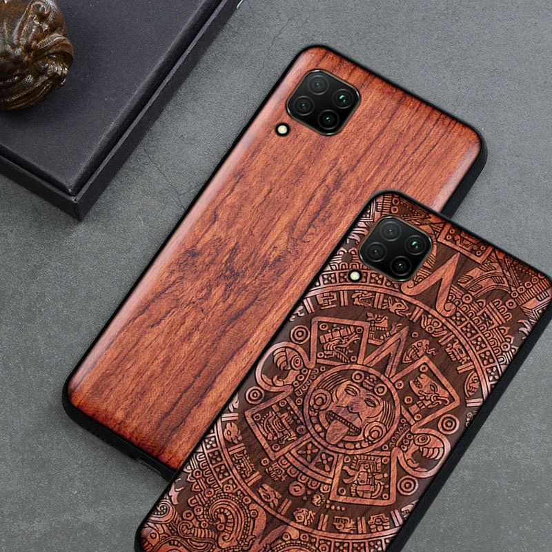 

Чехол для телефона Huawei P40, оригинальный Деревянный чехол Boogic из ТПУ для Huawei P40 Pro, Huawei P40 Lite, аксессуары для телефона