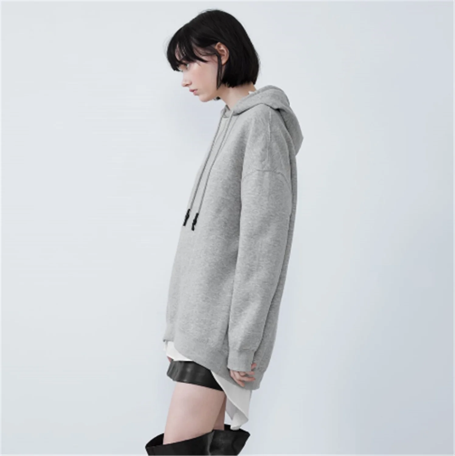 Женская вязаная одежда ZA весна 2020 свободный свитер с круглым вырезом и длинным