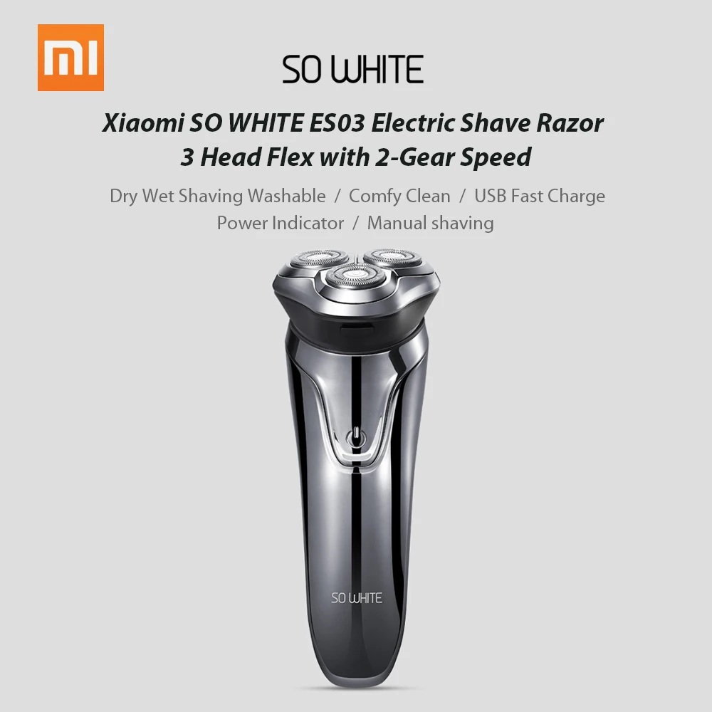 Оригинальная электробритва Xiaomi SOOCAS SO WHITE ES03 бритва для мужчин с 3 головками