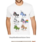 Смешные хлопковые мужские дизайнерские футболки 3XL с единорогом