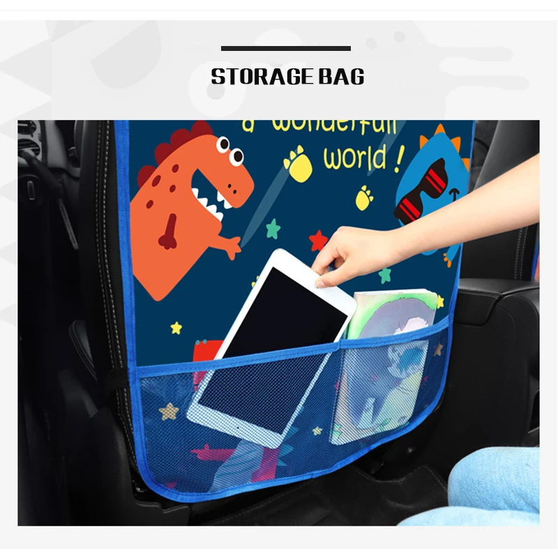 Мультяшный защитный чехол на заднее сиденье автомобиля коврик для удара