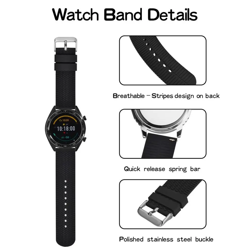 Силиконовый ремешок для часов Anbeer сменный мужчин и женщин спортивный стиль