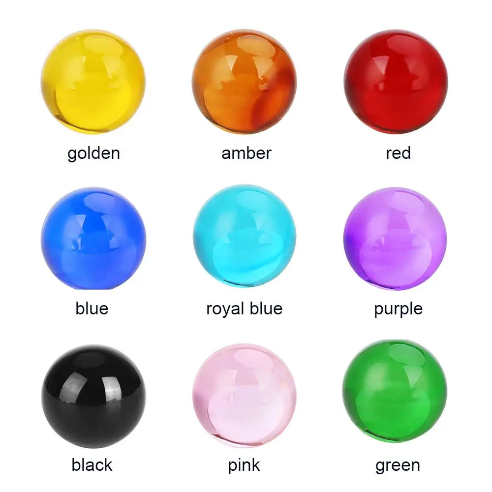 

40mm Feng Shui Glass Ball Ornaments Gifts Beautify Crystal Ball Souvenirs 9 Color Fashion Miniatures Photography Props Home