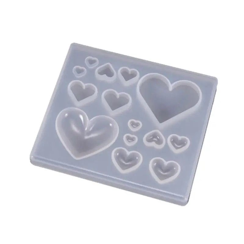 

2021 NEW UV Resin Crafts Making DIY Crystal Epoxy Mold Candy Heart-shaped Patch Decoration Silicone Molds