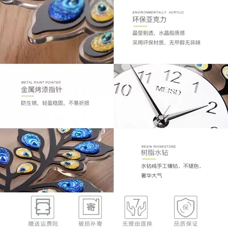 Роскошные большие настенные часы для гостиной декоративные дома кварцевые