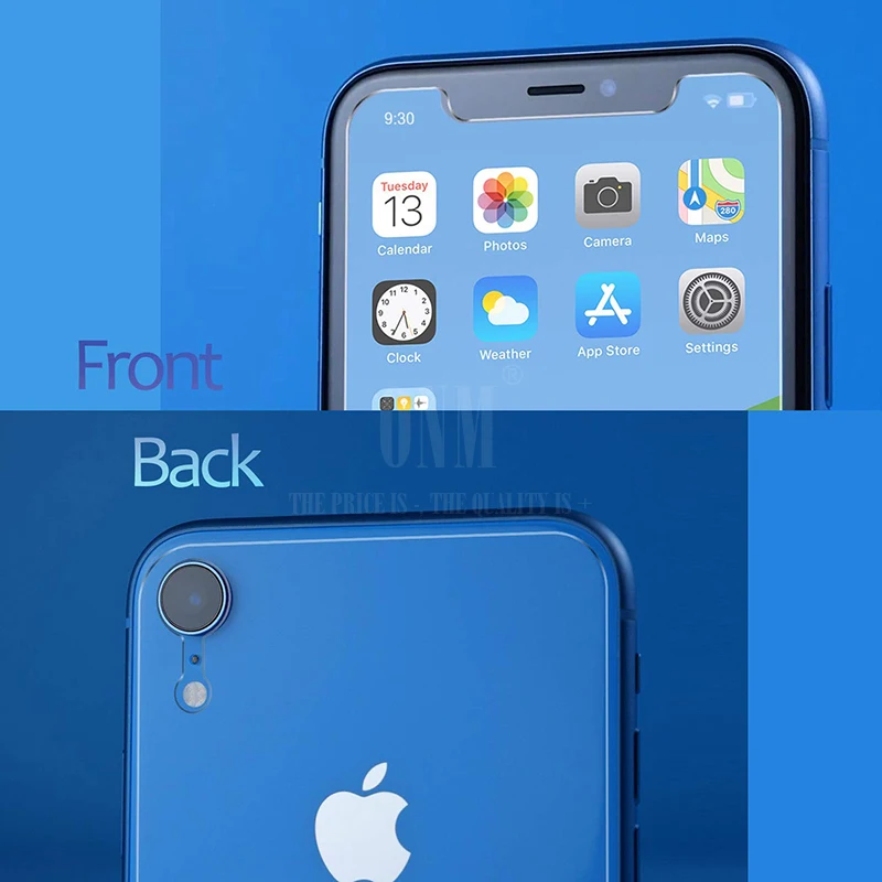 Передняя и задняя Защита экрана для iPhone XR закаленное стекло защита от отпечатков