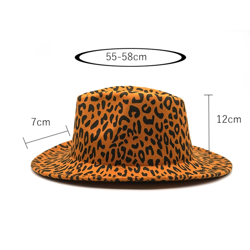 Шляпа-трилби для мужчин и женщин фетровая шляпа с широкими полями леопардовым