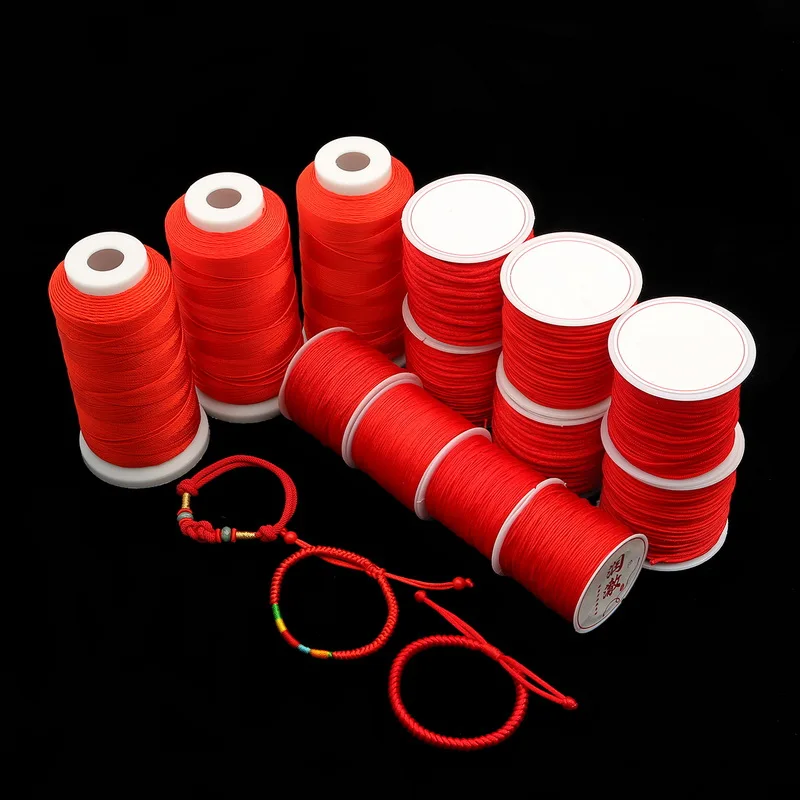 

High Quality Polyamide Cord 0.2-2mm Red Nylon Cord Sewing Thread For Rope Silk Beading String DIY Jewelry Making