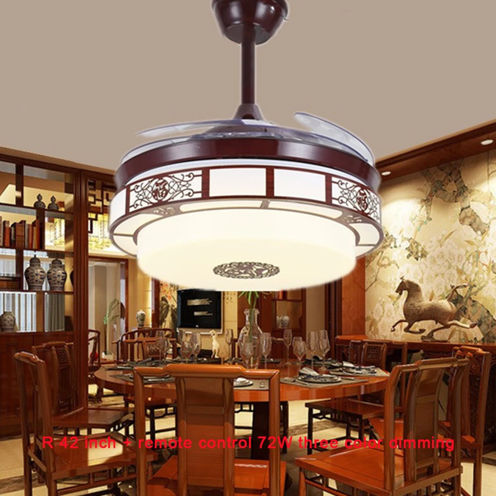 Современный 42 дюймов потолочный вентилятор светодиодный дистанционный пульт