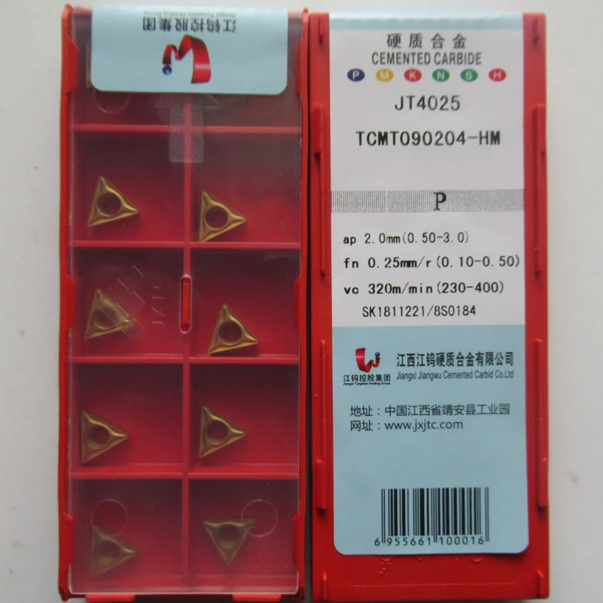 Карбидные вставки с ЧПУ JXTC TCMT090204-HF JT4025/TCMT090204-HF JT4125/TCMT090204-HM JT4025/TCMT090204-HM JT4125 10 шт./кор.