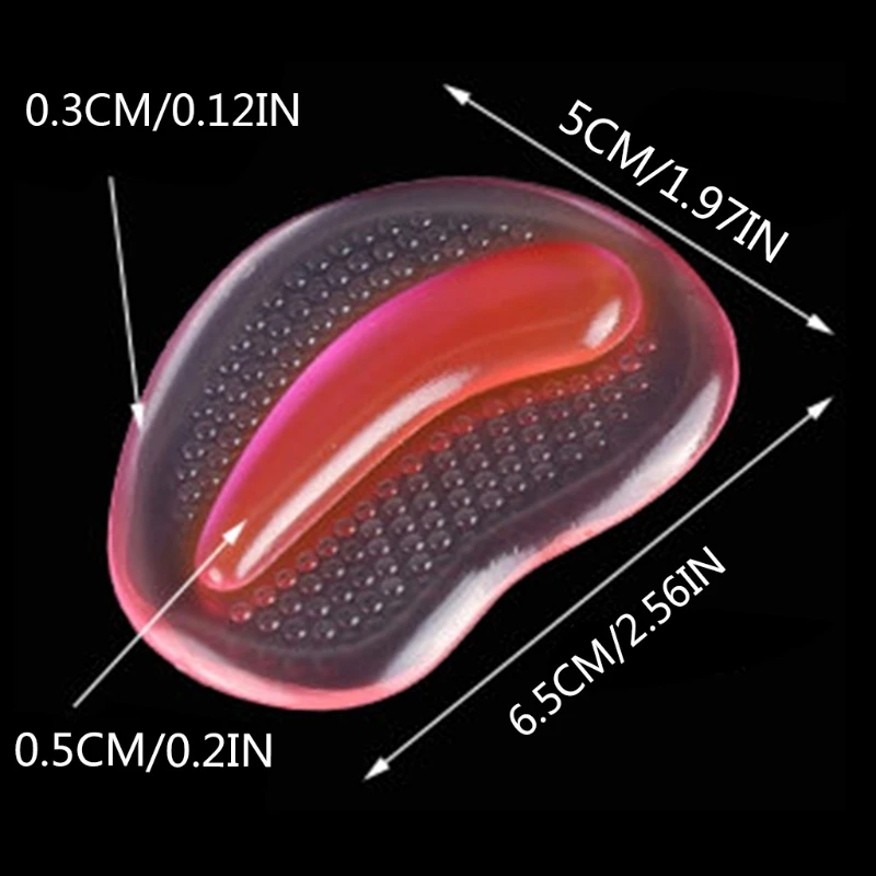 

1Pair Gel Silicone Forefoot Pads Insoles Inserts Massager Anti-Slip Pain Relief