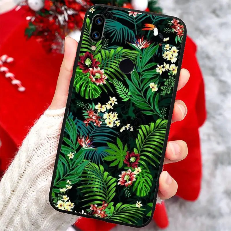 

Banana Retro Green leaf Phone Case For Xiaomi Redmi note 7 8 9 t k30 max3 9 s 10 pro lite