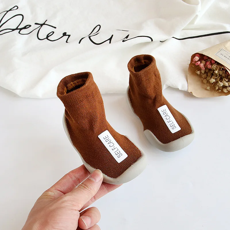 Детские носки обувь для пола домашняя малышей с мягкой резиновой подошвой