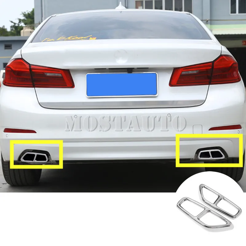 

Накладка на выхлопную трубу для BMW 5 серии G30 G31, 2017-2020, 2 шт.