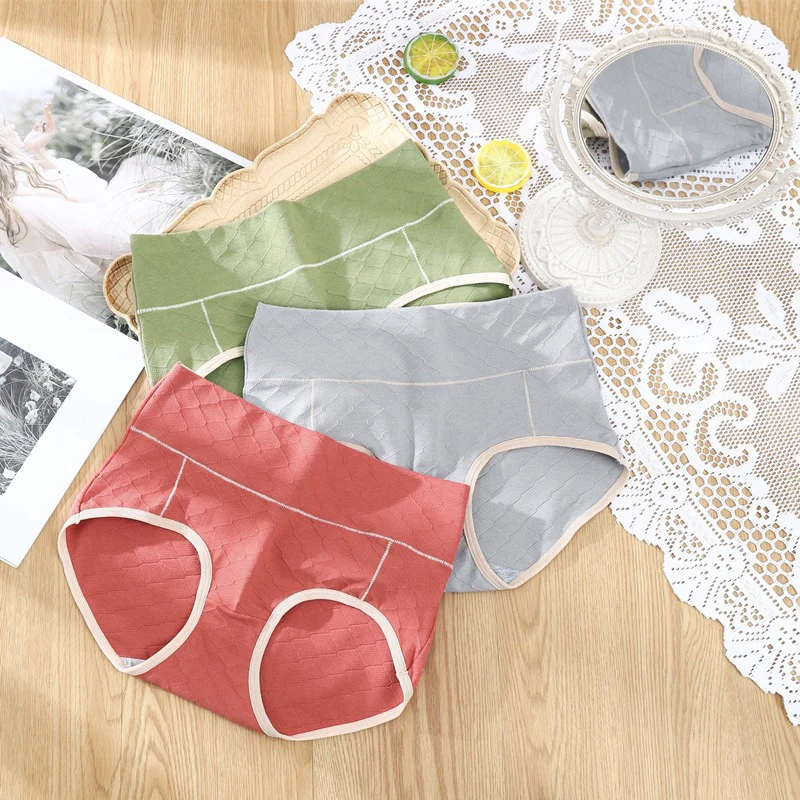 

High Elastic Women's Briefs Female Soft Breathable Solid Color Panties Pure Cotton Underpants Seamless Intimate Lingerie 2021