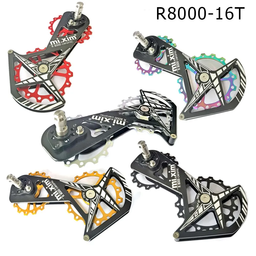 

​Road Bike Ceramic Speed Oversized Pulley Wheel System 16T Pulley Guide Wheel For R8000/8700RD/8800RD Bicycle Ceramic Bearing