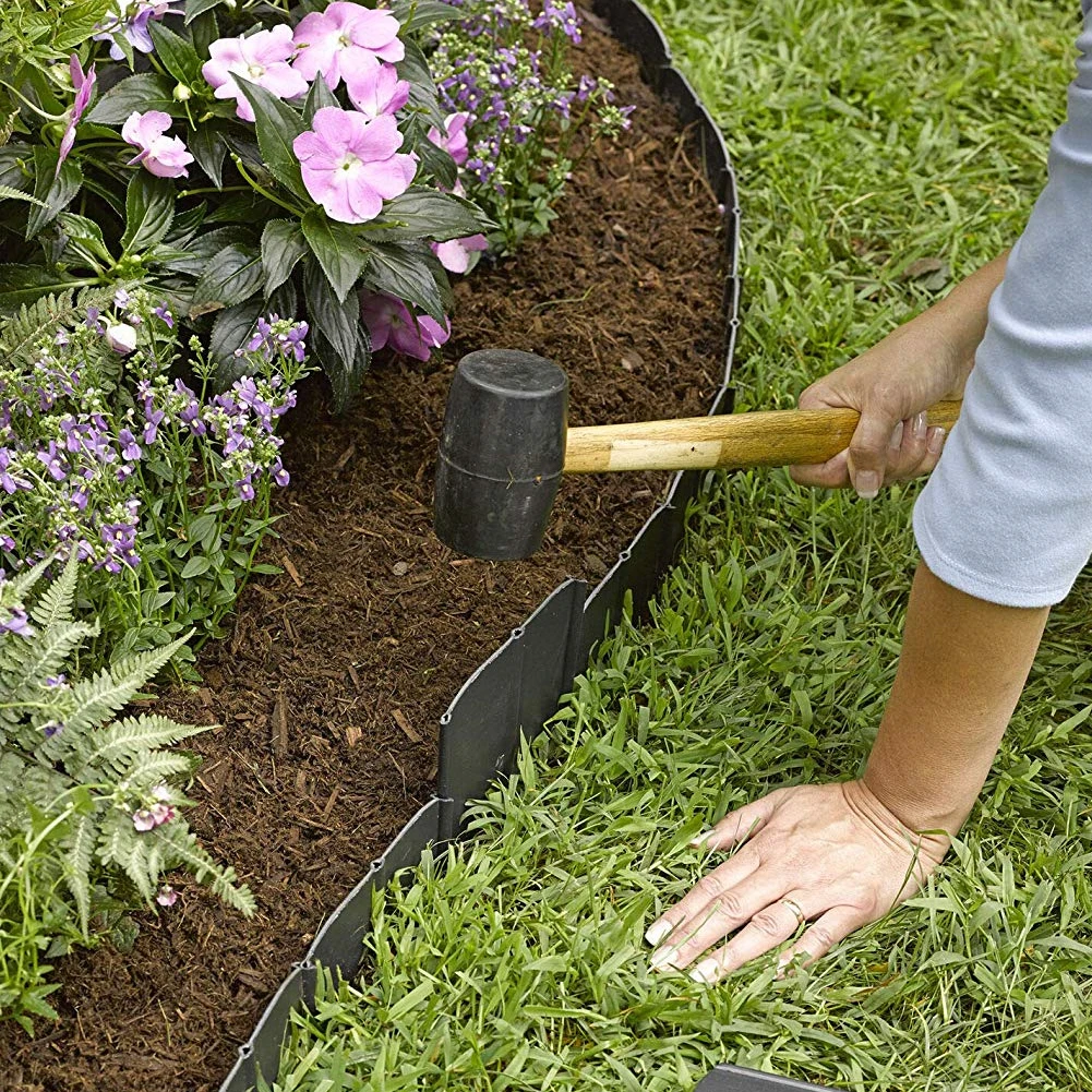 20 шт. DIY садовый забор, окантовка, пластиковая окантовка для лужайки, украшения для растений, Цветочная кровать, окантовка для двора, антикоррозионная шпалерия