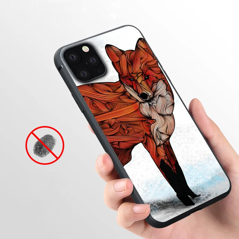 Coque red fox Soft Silicone Phone Case for iPhone 11 Pro Max X 5S 6 6S XR XS 7 8 Plus Cover | Мобильные телефоны и