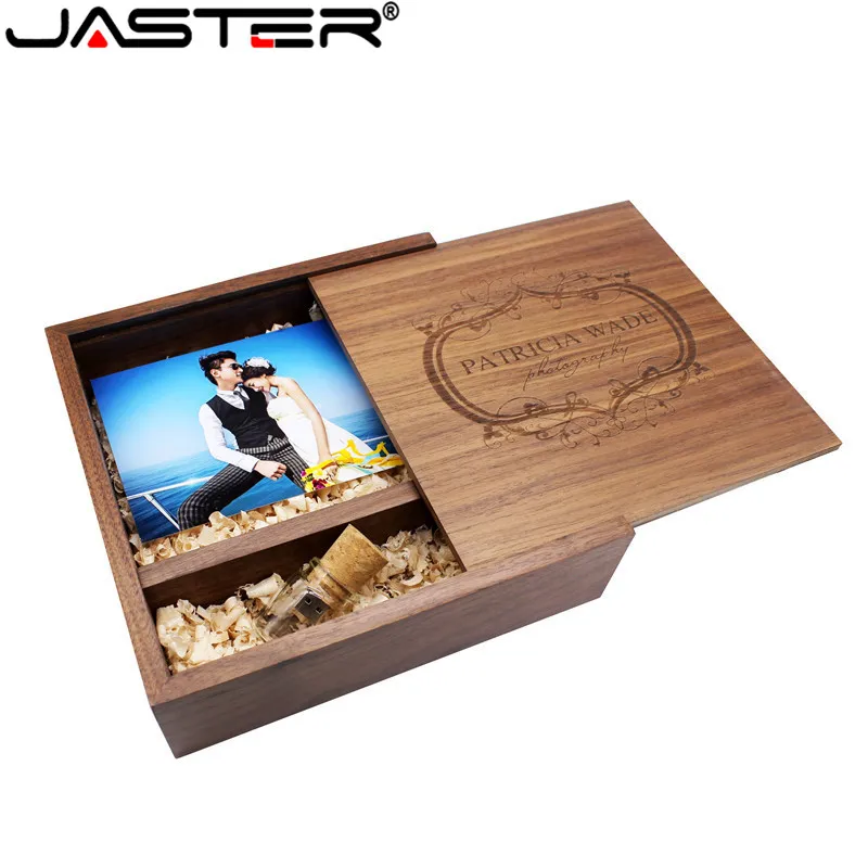 JASTER 205*205*60 мм фотоальбом деревянный USB + коробка usb флеш накопитель карта памяти