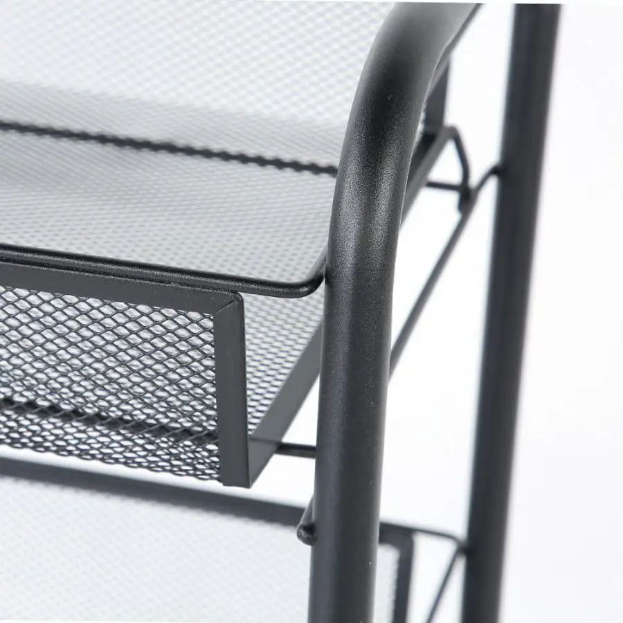 4 яруса на колесиках для кухни металлическая тележка хранения салона красоты