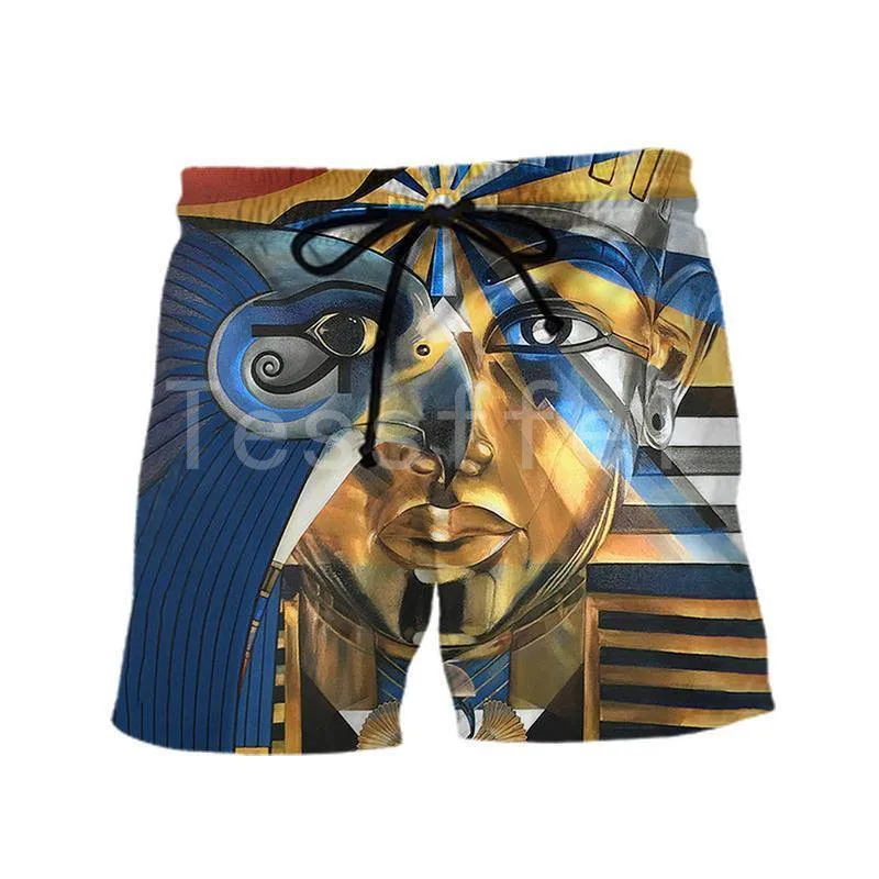 

Tessffel Egyptian Pharaoh Anubis Horus 3D Printed 2021 New Fashion Summer Casual Shorts Men/Women Harajuku Loose Beach Style-30
