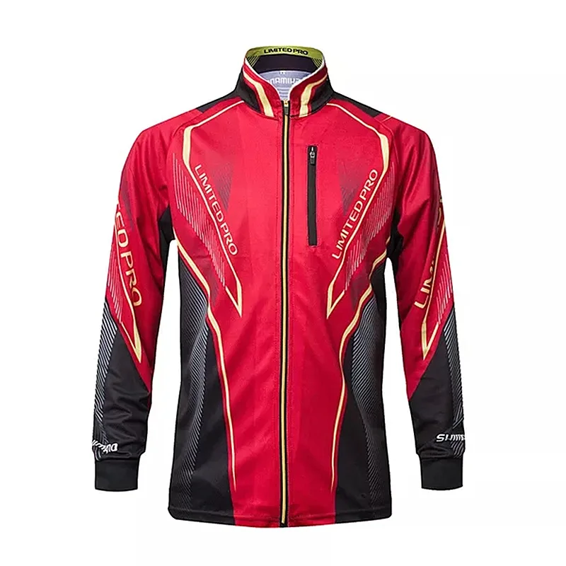 

Рыболовная рубашка Shimanos, тонкая, с защитой от пота, весенне-летняя одежда для рыбалки для мужчин, толстовка на молнии, дышащая, быстросохнуща...