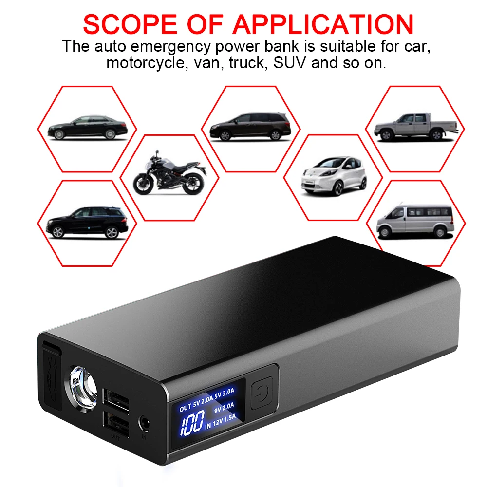 Аварийное многофункциональное портативное автомобильное пусковое устройство