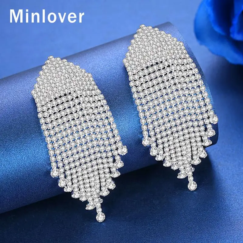 Женские Висячие серьги с кисточками Minlover очаровательные цепочки массивные