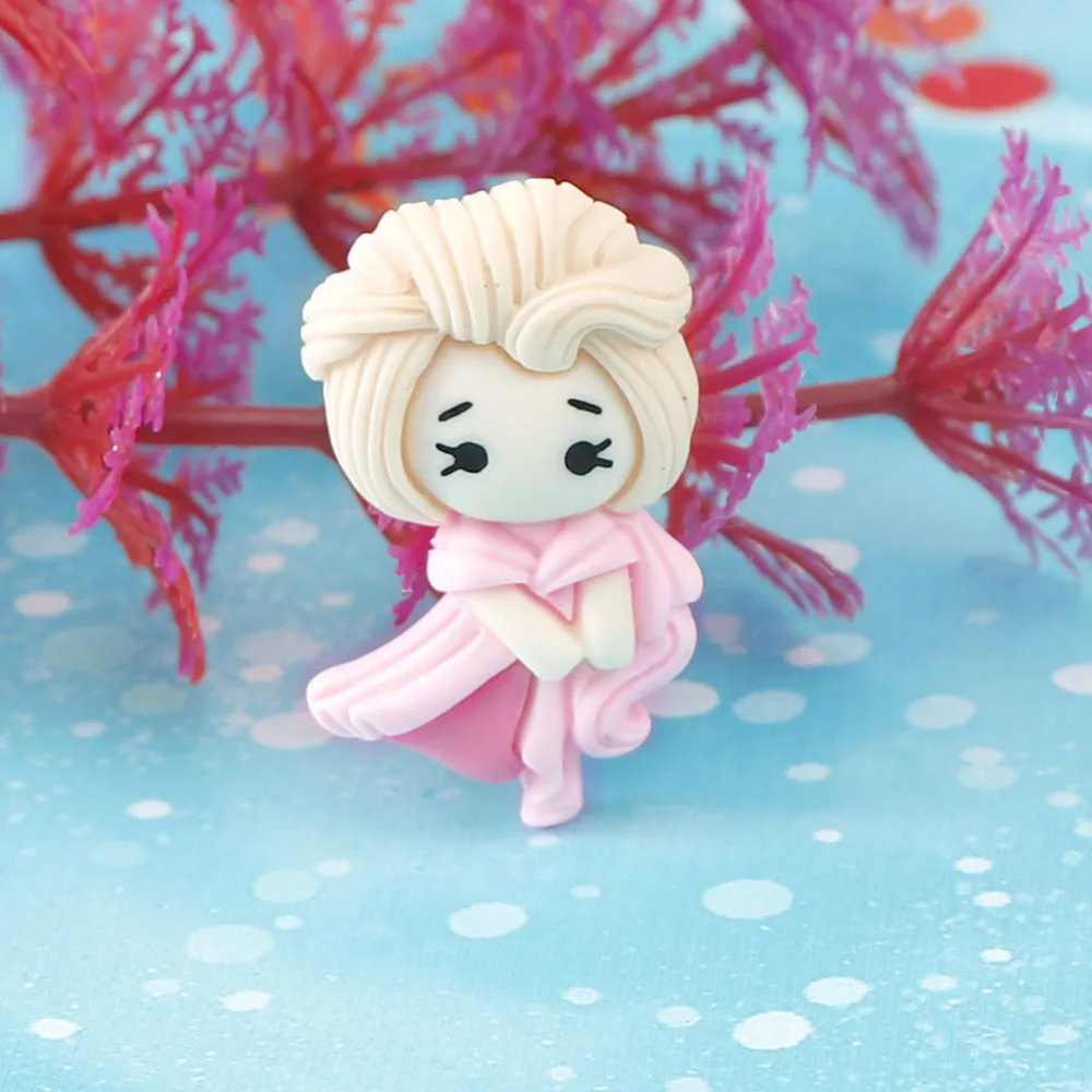 20pcs cartoon series little girl resin decoration crafts flatback cabochon scrapbooking fit phone embellishments diy accessories free global shipping