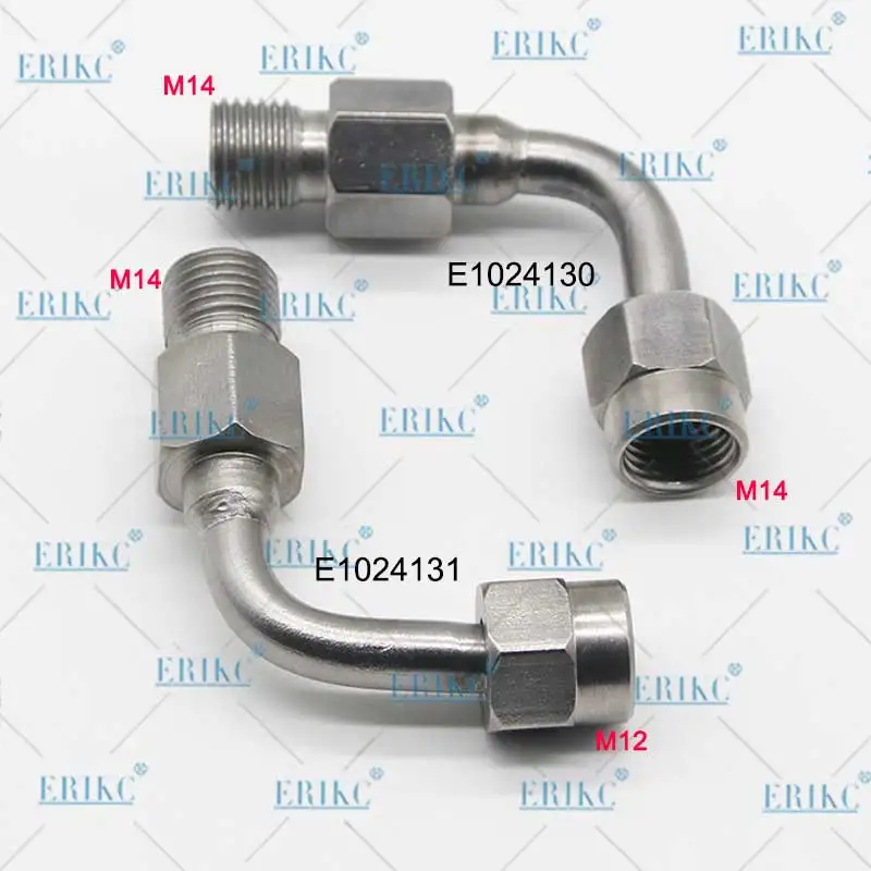 

ERIKC Fuel Tube Conversion Joint Common Rail injector Connect Joint Bent Oil Tube Pipe E1024130 E1024131 For Test Bench